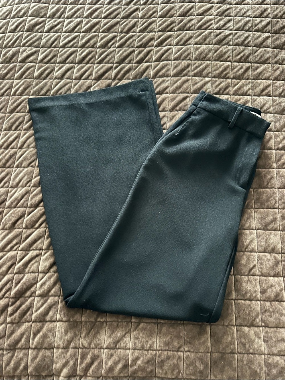 Black Wide-Leg Dress Pants